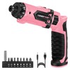 Enertwist Electric Screwdriver, 8V Max 10Nm Pink Cordless Screwdriver Rechargeable