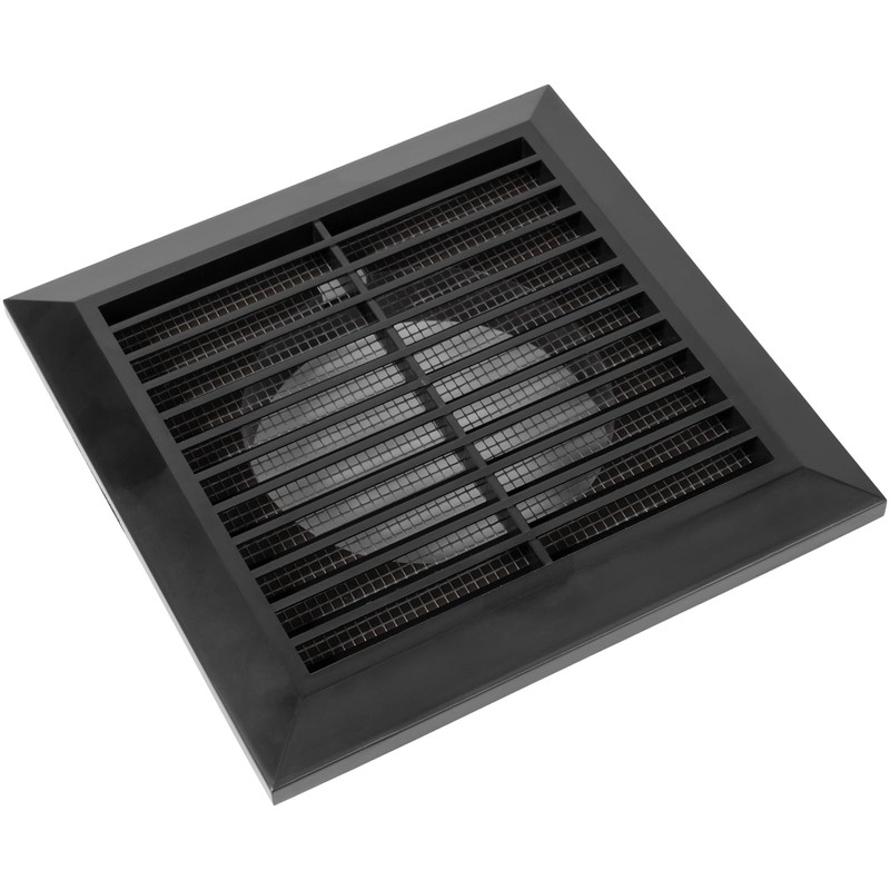 ECOPRO VENT Black 4'' Inch Ventilation Grille - Inside/Outside use