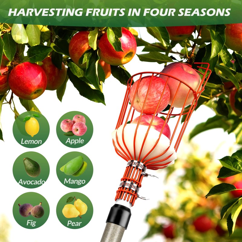 Walensee 23FT Fruit Picker, Adjustable Fruits Picker Tool with Fiberglass