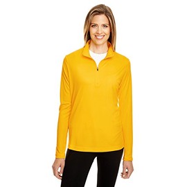 Team 365 Ladies' Zone Performance Quarter-Zip L SP ATHLETIC GOLD