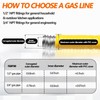 Grehitk 33ft 1/2'' Flexible Gas Line, CSST Corrugated Stainless Steel