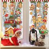 JarThenaAMCS 9 Sheets Christmas Window Cling Stickers Gingerbread Man Peppermint