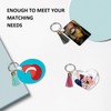80pcs Keychain Set, 20pcs MDF Pendants Rings Clips Tassels Blank