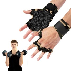 Weightlifting Gloves - Wrist Wrap Gym Exercise Gloves | Ventilated Gloves Antislip Breathable for Men and Women for Gym Fitness, Training