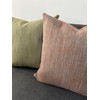 DH Changshan Grey/Terracotta Pack of 2 Couch Decorative Throw Pillow