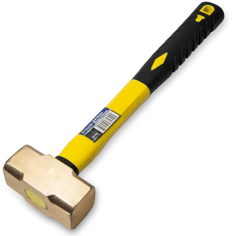 Stark USA 2-Pounds Sledge Hammer 2lbs Brass Head Fiber Glass
