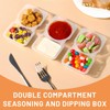 WEELOO Double Compartment Seasoning Container with Lid, 25PCS Double Compartment
