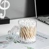 Clear Cotton Jar Containers,Plastic Apothecary Jars Qtip Holder, 2Pcs Qtip