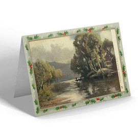 CHRISTMAS CARD - Vintage Derbyshire - The Derwent, Matlock Bath