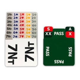 Baron Barclay Symmetrical Replacement Bidding Cards for Bridge Boxes - Set of 4 - Refills for Bidding Devices