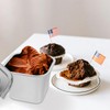 DEARMAMY Ice Cream Storage Box Metal Container with Lid Ice