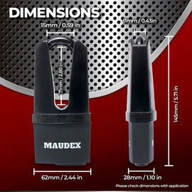 Maudex® MDL60 High Security Padlock for Outdoor Use - [10 Keys] - [Anti Drill, Anti Pick Cylinder] - Ideal Lock for Storage Unit, Shed, Gate, Container