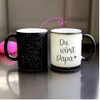 Zaubertasse "Du wirst Papa" - Farbwechseltasse mit Glitzerpartikeln - Magic-Thermo-Effekt
