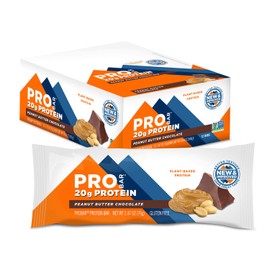Probar PROBAR - PROTEIN Bar, Peanut Butter Chocolate, Non-GMO, Gluten-Free, Healthy, Plant-Based Whole Food Ingredients, Natural Energy (12 Count)