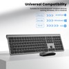 Rechargeable Wireless Bluetooth Keyboard and Mouse Combo, Full Size Silent