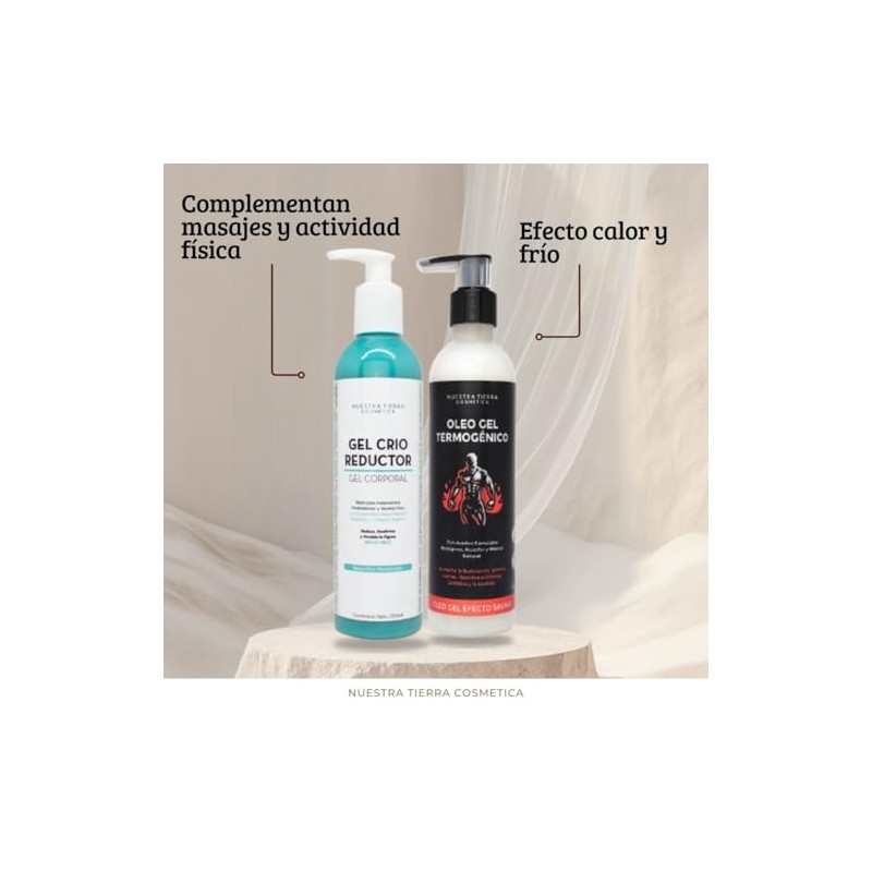 Nuestra Tierra Cosmtica Kit Gel Crioreductor Corporal Oleo Gel Termognico