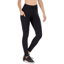 Heathyoga Leggings with Pockets for Women Tummy Control High Waist Yoga Pants with Pockets for Workout Athletic Leggings Black