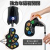 ゴルフアイアンカバー マグネット ウェッジカバー クラブヘッドカバー セット 10枚(4-9,P,A,S,L) 黒い合成皮革 かわいいパターン