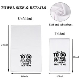 CMNIM Gen X Gifts Funny Sarcastic Gift a Fun Thing to Do in The Morning is Not Talk to Me Towel Humor Gift for Family Friends (25319 Morning TW)