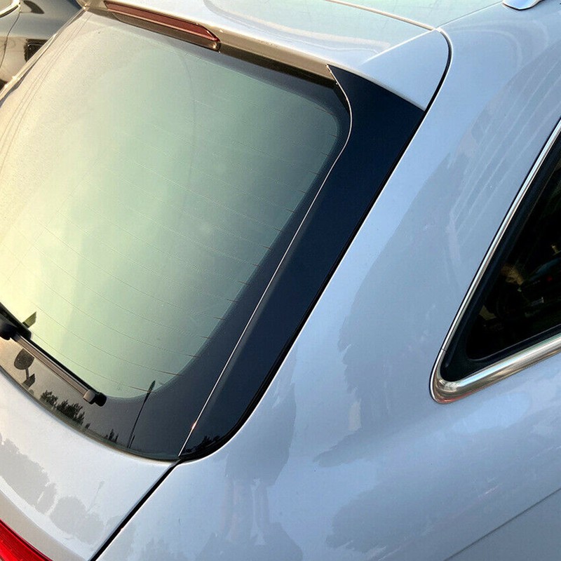 2pcs Rear Back Window Side Spoiler Glossy Black Maintenance Replacement