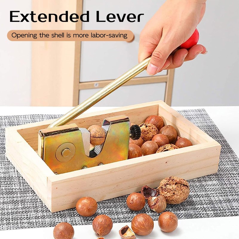 Noeborty Nutcracker, nut cracker, nut tongs, groove cracker with lever