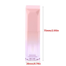 Healthcom 10Pcs 5ml Gradient Pink Empty Lip Gloss Tubes Plastic Mini Refillable Lip Balm Lipstick Bottle Lip Glaze Tube with Wand Travel Pipe Vials DIY Beauty Makeup Cosmetic Container Jar Pot Lip Oil