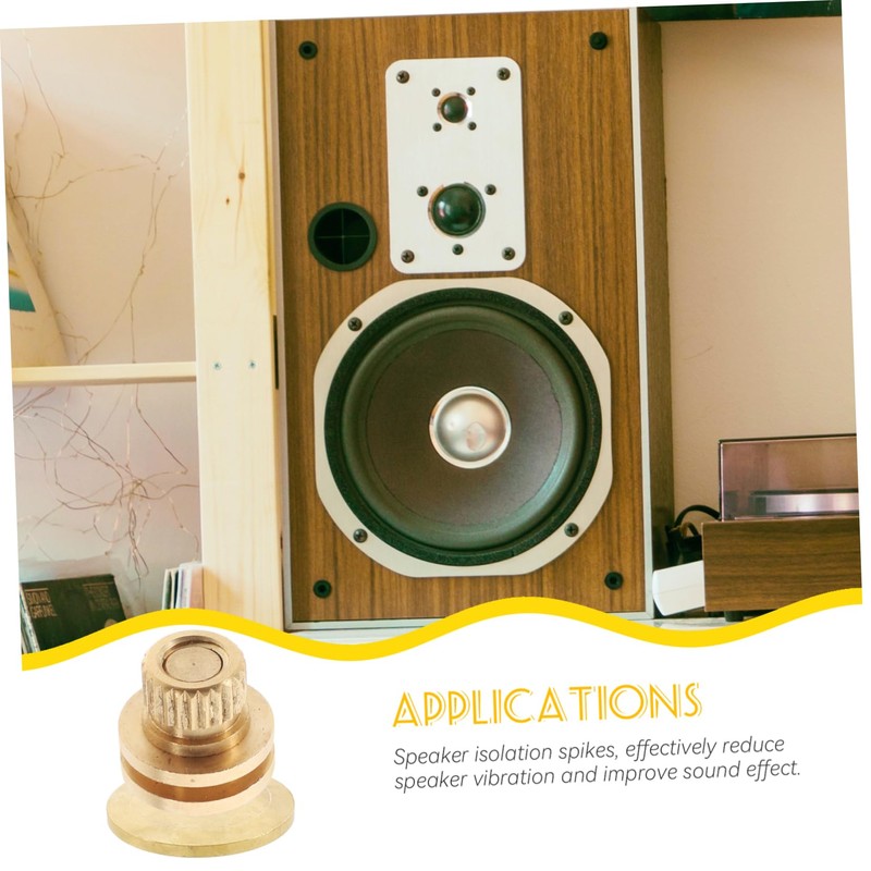 Gatuida 4pcs Speaker Isolation Spikes Copper Alloy Audio Feet for