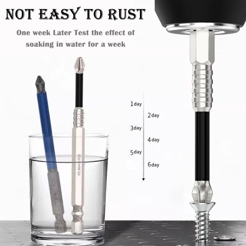 High-Magnetic Screwdriver Drill Bit Set, Strong Magnetic Durability, Anti-Slip Magnetic