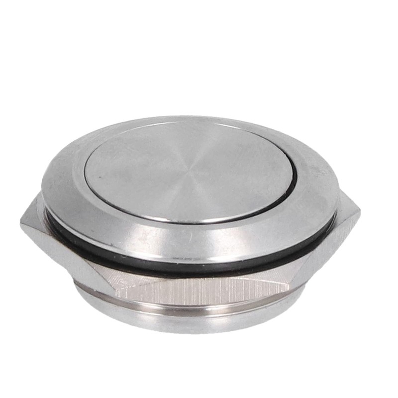 Flat Button Switch, 5-Piece Stainless Steel Push Button Switch, Waterproof