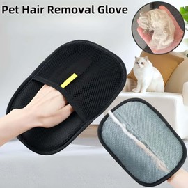 HOLDAWN 2Pack Pet Hair Removal Glove, Reusable Electrostatic Cat & Dog Hair Remover Gloves for Couch, Carpet, Furniture & Car
