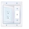 RiteAV USBC Recessed Wall Plate Cable Concealer Management Kit with