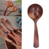 Lwuey Wooden Ladle Spoon, Long Handle Wood Teak Soup Deep
