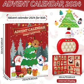 Fidget Advent Calendars 2024 for Kids,24 Days of Surprises Fidget Toys, Christmas Countdown Advent Calendars,Xmas Party Favors Stocking Stuffer Gifts Sensory Toy Surprise Gifts for Boys Girls