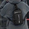 FuninCrea Sling Bag Men's PU Leather Shoulder Bag with 4