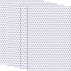 Pndeyo 5 Sheets 0.5mm White Fursuit Eyes Mesh, Waterproof Printable PVC Eye Mesh Sheet for Furry Cosplay Props Fursuits Handicrafts Making- 11.8in x 7.87in