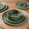 AmorArc Ceramic Dinnerware Sets, Handmade Reactive Glaze Stoneware Plates and