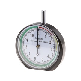 SING F LTD Professional Dial Type Tyre Tread Depth Gauge Portable Wheel Tyre Measurement Tool Range 0-11mm for Cars Motorcycles Trucks Off-Road Vehicles