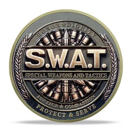 Counter Police Action Police Coin | Elite Law Enforcement Honor & Urban Protection Medallion | Thank You for Your Service Token | Appreciation Gifts for SWAT Teams, Officers, and Security Personnel