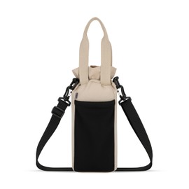 Sherpani Izzie, Water Bottle Holder, Water Bottle Crossbody, 2L Bottle Carrier with Strap, Small Shoulder Bag, Cross Body Purse for Women, Travel Gift, RFID Protection (Con Leche)