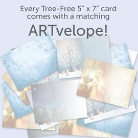 Tree-Free Greetings 16 Pack 5”x7” Holiday Card Assortment with Matching Envelopes,Made in USA,100% Recycled Paper,Magical Holiday (GP54087)