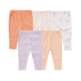 Unisex Baby 5-Pack Long Pants Boys Girls Toddler Cotton Shorts Gift Set