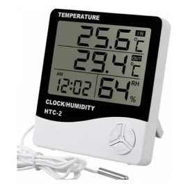 Termómetro Higrómetro Digital para Interior y Exterior con Sonda de 1.5M, Pantalla LCD y Registro de Max/Min