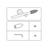Gardinia End Pin Aluminium Stainless Steel Look Diameter 16 mm