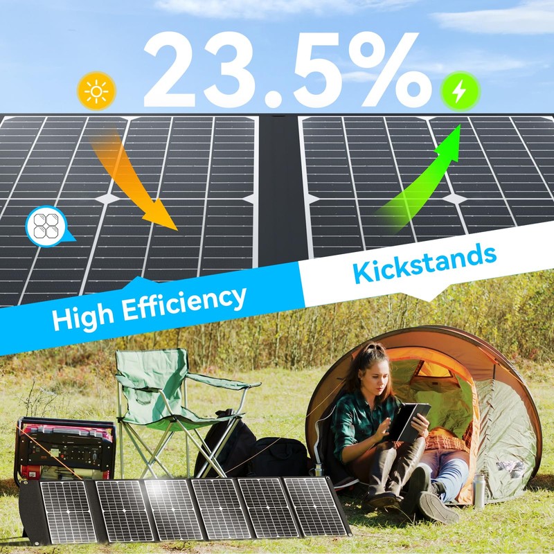 Extreme Lightweight and Compact Foldable Ecosonique 100W Portable Solar Panels