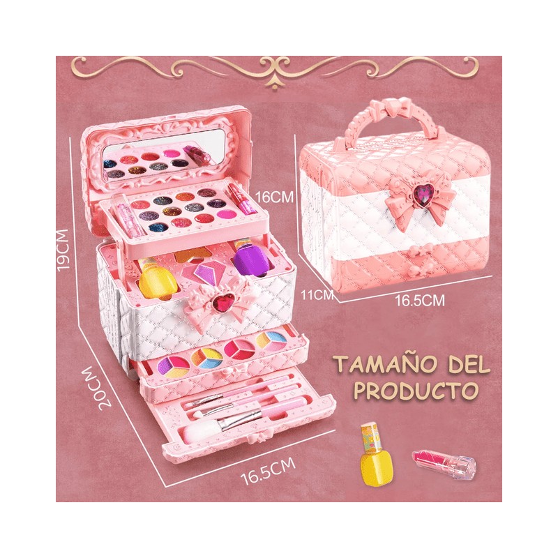Juego De Maquillaje Lavable Real Sets De Belleza Para Niños