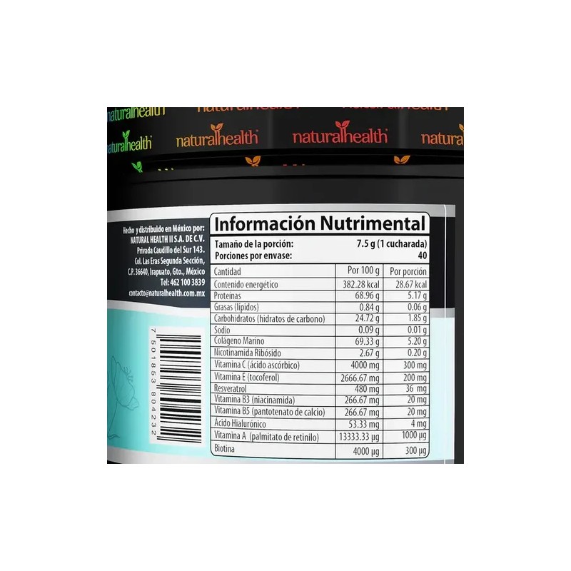 Natural Health Colageno Marino 300 G En Polvo Sfn