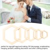 205Pcs Hexagonal Wooden Cutouts 5 Sizes Light Durable Odourless Blank