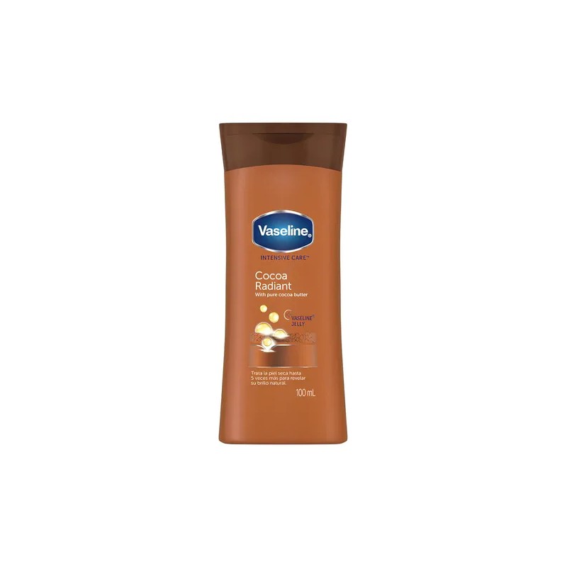 Crema Corporal Hidratante Vaseline Cocoa Radiant 100ml 3pzs
