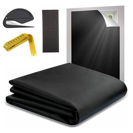 Blackout Fabric Sets, 300 x 145 cm Blackout Roller Blind, No Drilling, Portable Roof Window Blackout Fabric, Roof Window Sun Protection, Blackout Removable, for Holidays, Indoors, Sloping Roof Windows