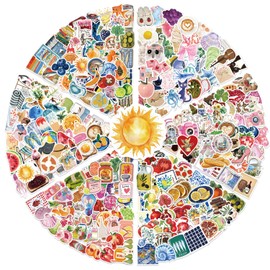 300PCS Aesthetic Stickers Pack, Cute Waterproof Vinyl Stickers for Laptop, Water Bottle, Journal, Scrapbooking
